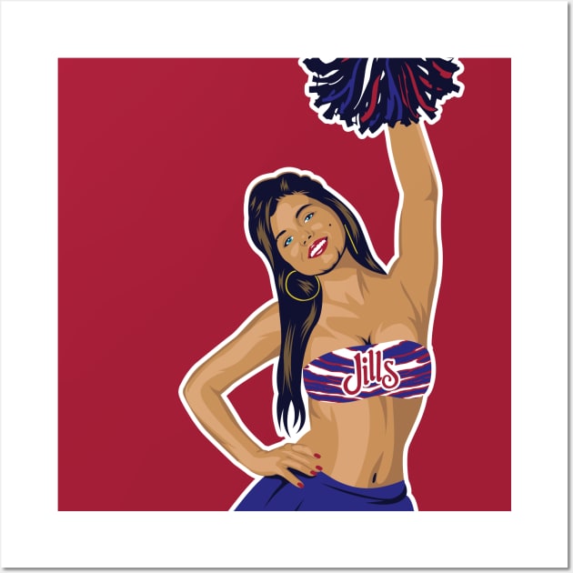 Kelly Kapowski Buffalo Bills Cheerleader Wall Art by Carl Cordes